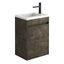 Oscar 440mm Wall Hung Cloakroom Vanity Unit with Resin Basin in Metallic