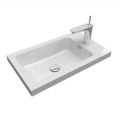 Oscar 545mm Floor Standing Cloakroom Vanity Unit with Resin Basin in Gloss White