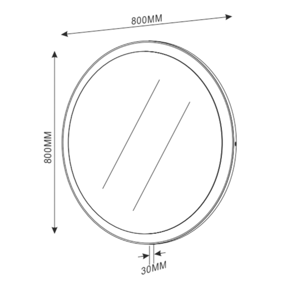 Charlotte 800mm LED Mirror