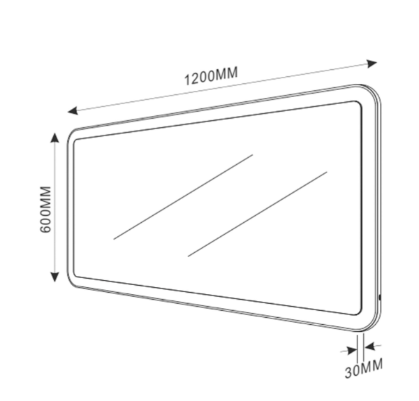 Poppy LED Bathroom Mirror 1200mm