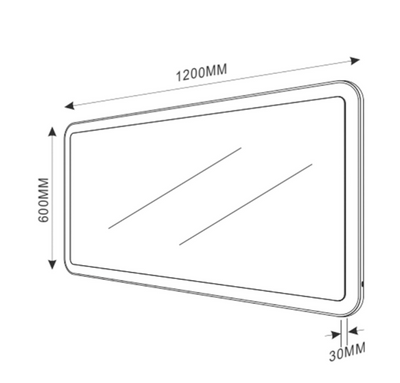 Poppy LED Bathroom Mirror 1200mm