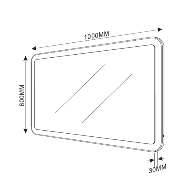 Poppy LED Bathroom Mirror 1000mm