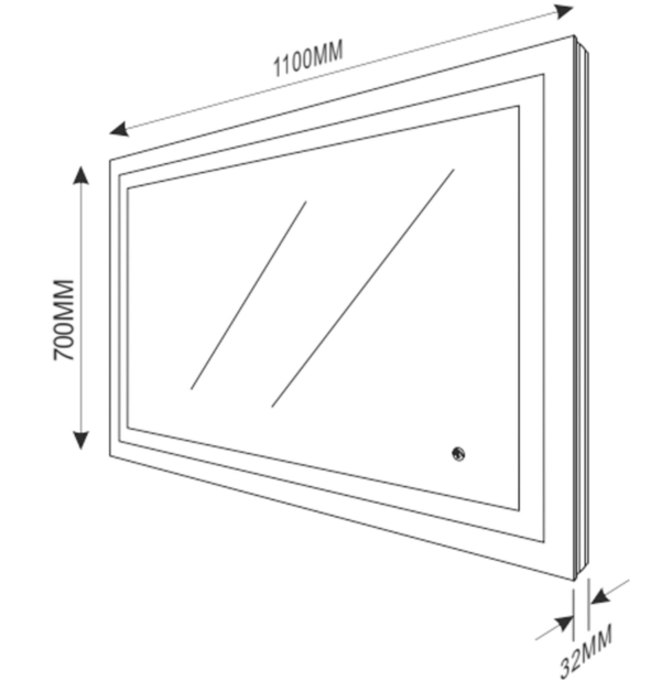 Sienna LED Bathroom Mirror 1100mm