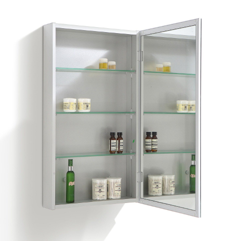 Aurora 400mm Single Door Mirrored Cabinet