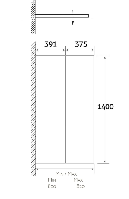 Camila Double Frameless Bath Screen