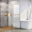 Cubuz Walk-in Fixed Clear Glass & Chrome Shower Screen - 780mm Shower Tray or Wetroom