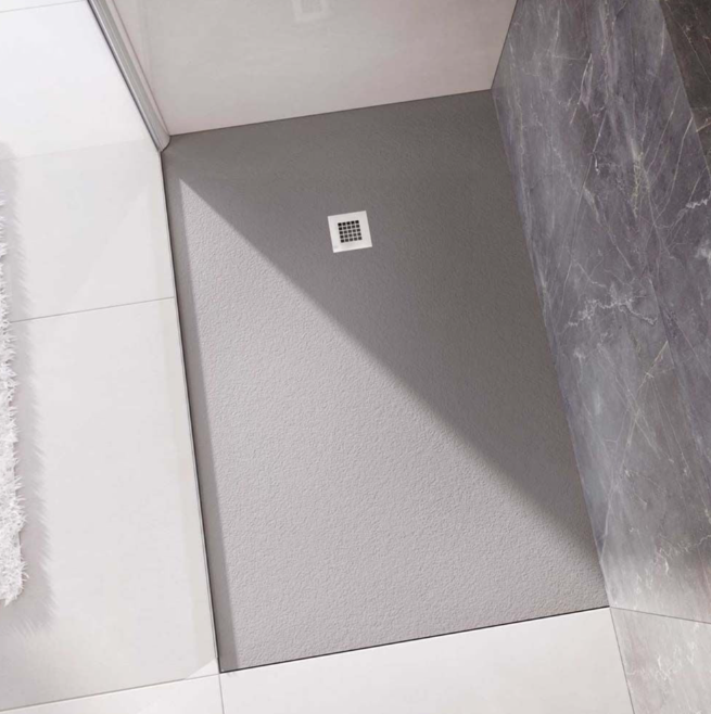 Slate Effect Shower Tray Grey - 1600 x 700 - N24