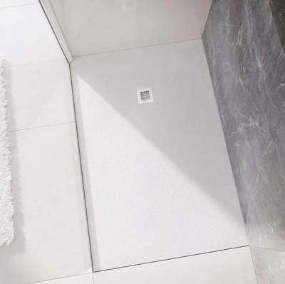 Slate Effect Shower Tray White - 1200 x 800