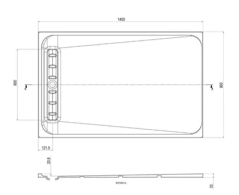 Libby Slimline Shower Tray – 1400x900mm