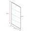 Hopper Black Horizontal Frame Crittall Shower Screen - 1180mm