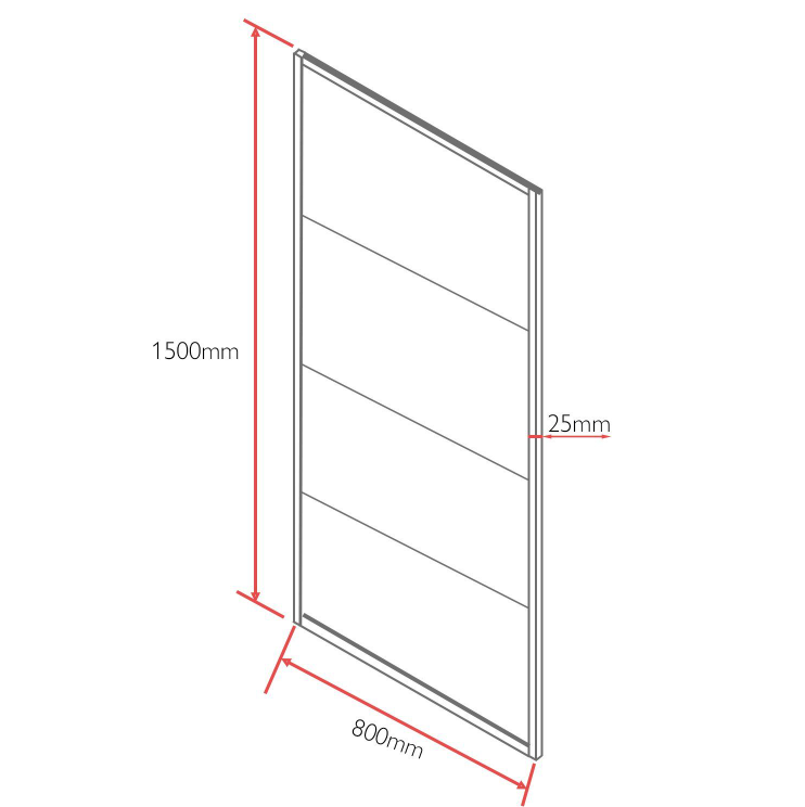 Hopper Black Horizontal Frame Crittall Shower Screen - 1180mm