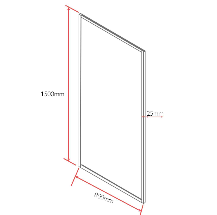 Hopper Brushed Gold Frame Bath Screen - Fluted Glass