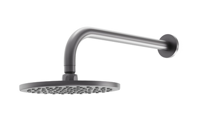 Ellie Round 200mm Shower Head and Arm - Gunmetal N24