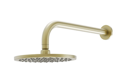 Ellie Round 200mm Shower Head and Arm - Brushed Gold N24