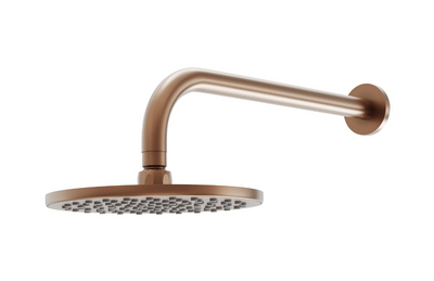 Ellie Round 200mm Shower Head and Arm - Brushed Bronze N24