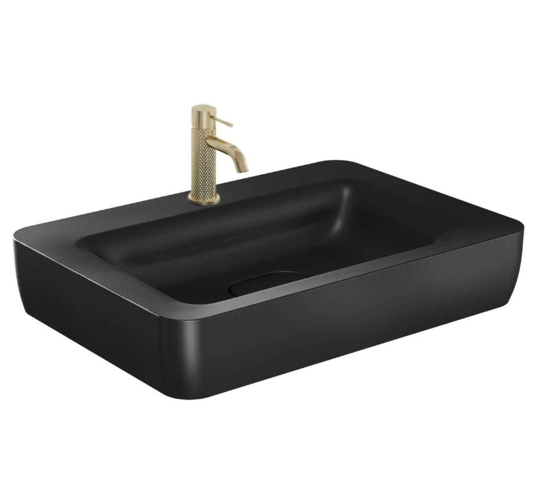 Anna 700mm Black Wall Hung Basin