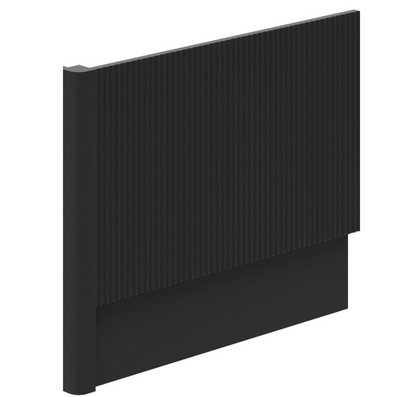 Eagle Ribbed End Bath Panel & Corner Post - Matt Black N24