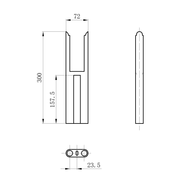 Nevada Grey Pair of Double Column Radiator Feet