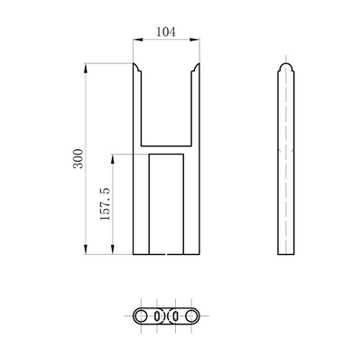 Nevada White Pair of Triple Column Radiator Feet