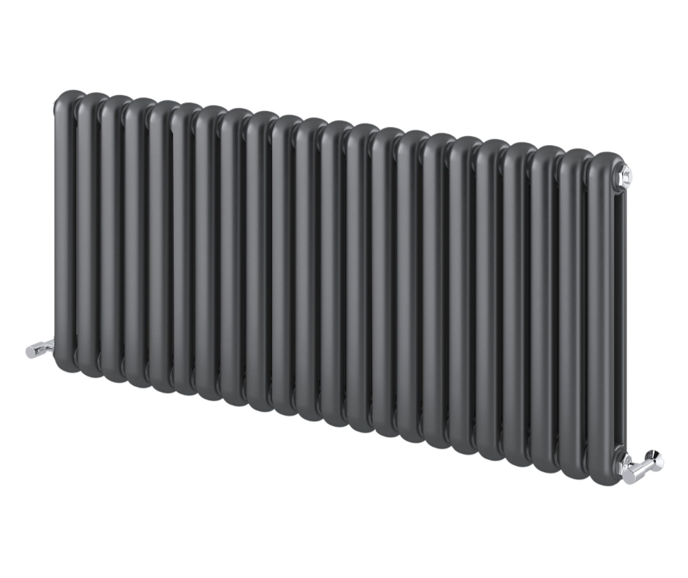 Wyoming Grey Horizontal Column Radiator - 600x1340mm