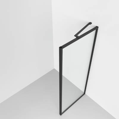 Hopper Brushed Bronze Shower Screen Angled Support Bar - 480mm