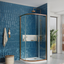 Murphy Brushed Bronze Sliding Shower Door Quadrant - 1000x900mm N24