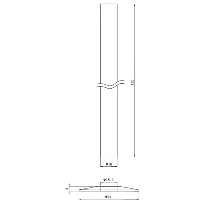 Pipe Sleeve Kit 130mm - Satin Nickel N24