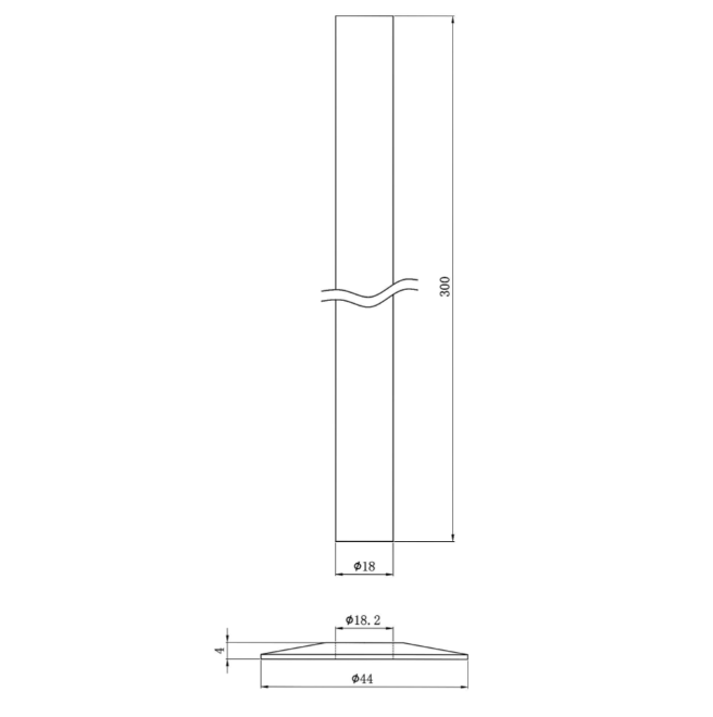 Pipe Sleeve Kit 300mm - Satin Nickel N24