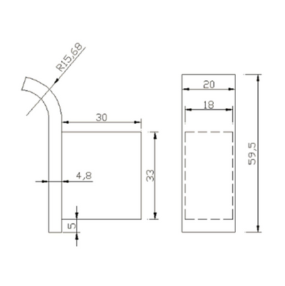 Ellie Robe Hook - Matt Black N24