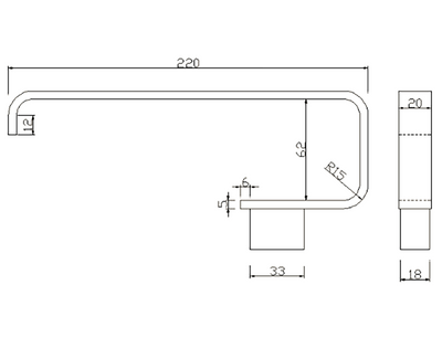 Ellie Towel Bar - Matt Black N24