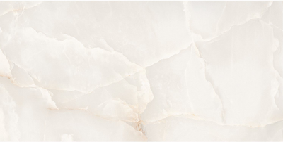 Melanie White Gloss Onyx Porcelain Tile - 1200x600mm N24AW