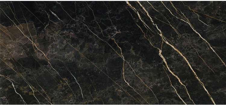 Mason Black High Gloss Porcelain Tile - 1200x600mm N24AW