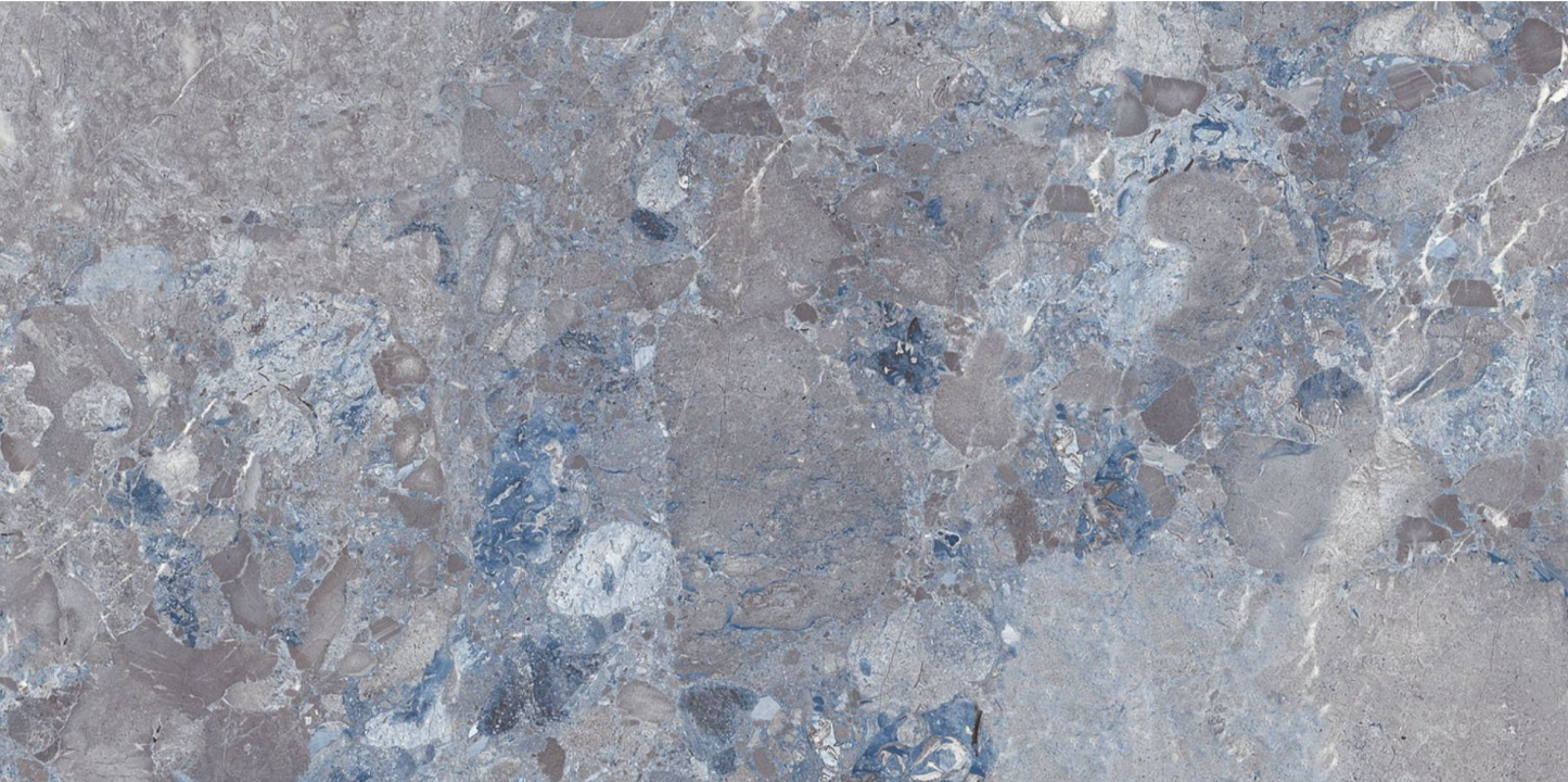 Cora Blue Rocker Porcelain Tile - 600x1200mm- N24AW