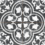 Blair Black Ornate Reverse Matt Porcelain Tile 452x452mm- N24SS