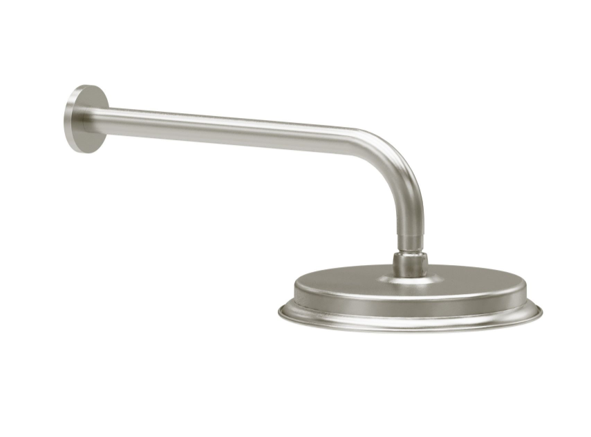 William Traditional Shower Head & Shower Arm - Brushed Nickel N24