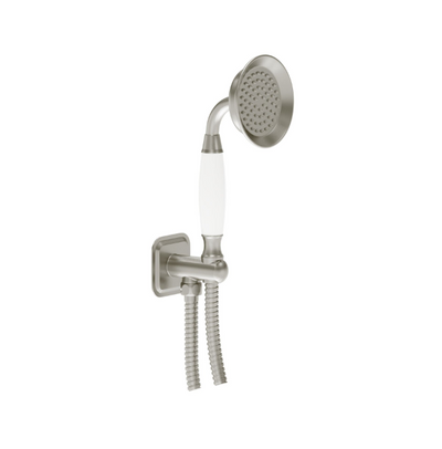 William Traditional Shower Handset & Holder with Built in Outlet - Brushed Nickel N24