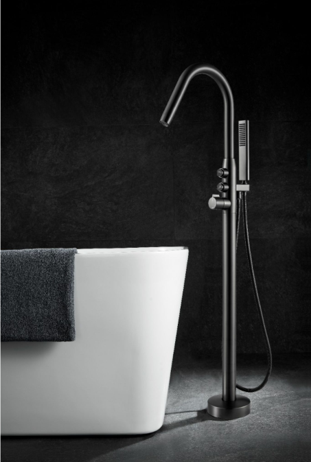 Bisbee Freestanding Bath Shower Mixer Tap - Gunmetal