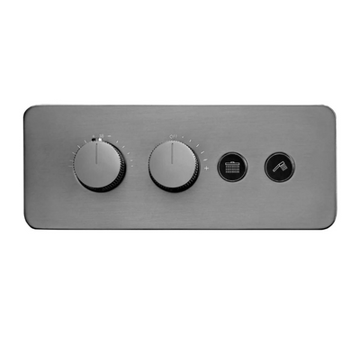 Bisbee Dual Outlet Concealed Shower Valve - Gunmetal