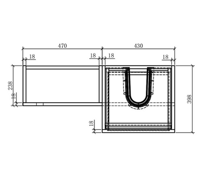 Alhambra 900mm Vanity & WC Combination Unit in Metallic – Right Hand