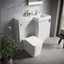 Alhambra 900mm Vanity & WC Combination Unit in Light Grey – Right Hand