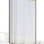 Hopper Brushed Nickel Frame Bath Screen - Fluted Glass