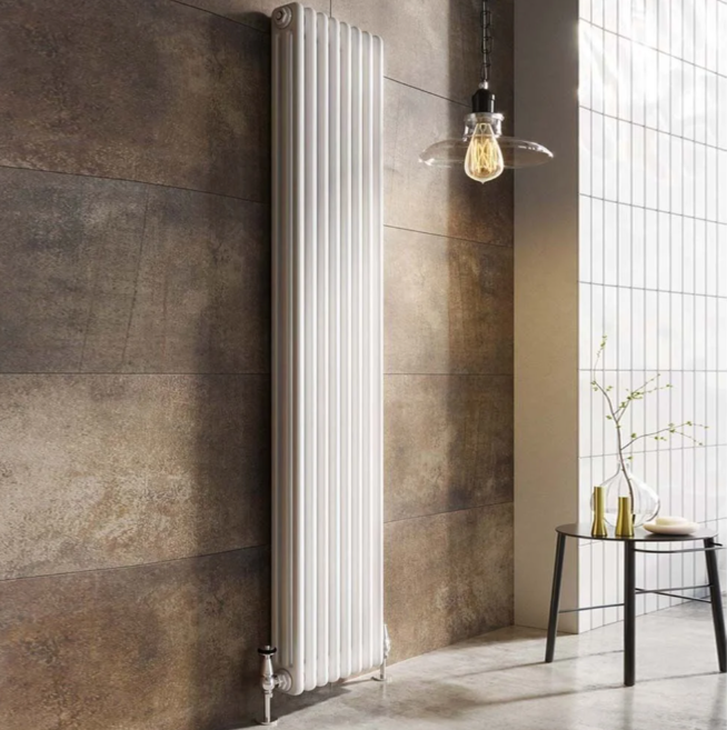 Nevada White Triple Vertical Column Radiator - 1800x290mm