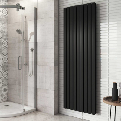 Michigan Black Double Vertical Flat Panel Radiator - 1800x610mm