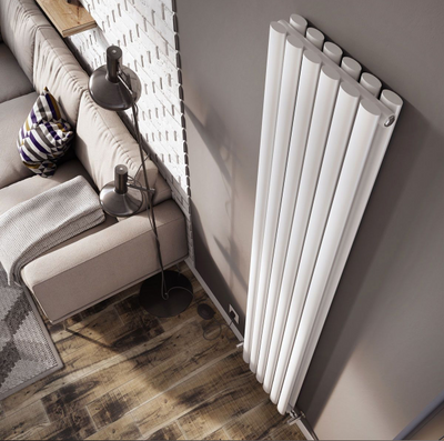 Minnesota White Double Vertical Radiator - 1200x472mm