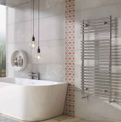 New Hampshire 1200 x 500mm Heated Towel Rail – Chrome