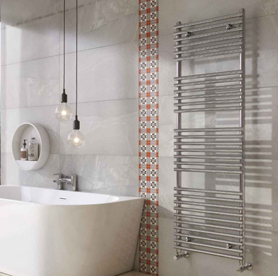 New Hampshire 1600 x 500mm Heated Towel Rail – Chrome