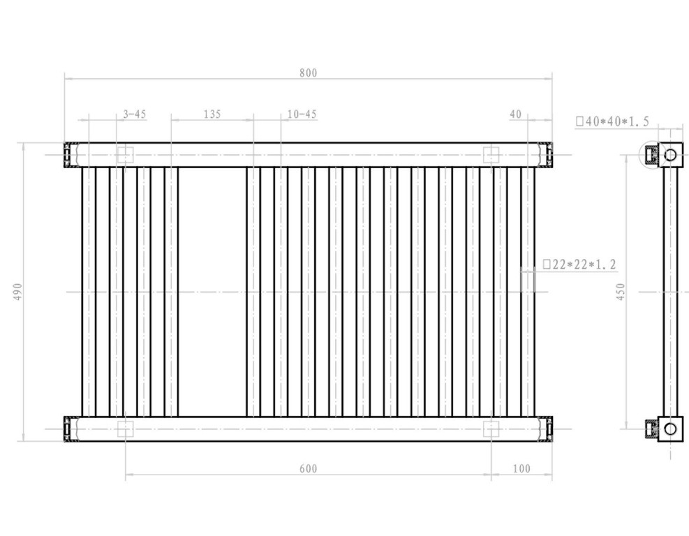 West Virginia 800 x 490mm Heated Towel Radiator - Chrome