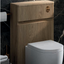 Jack 1000mm Ribbed Floorstanding Vanity Unit with Doors in Natural Oak with White Worktop N24