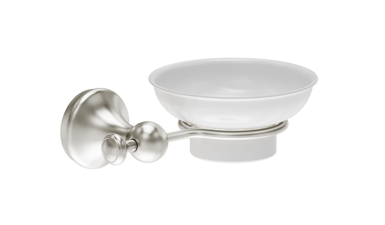 William Traditional Soap Dish & Holder - Brushed Nickel