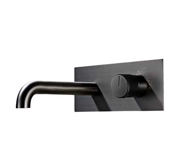 Bisbee Wall Mounted Basin Mixer Tap - Gunmetal